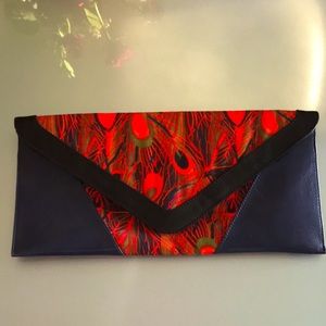 Steve Madden Peacock print clutch